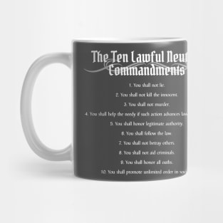 The Ten Lawful Neutral Commandments - Alignment Print Mug